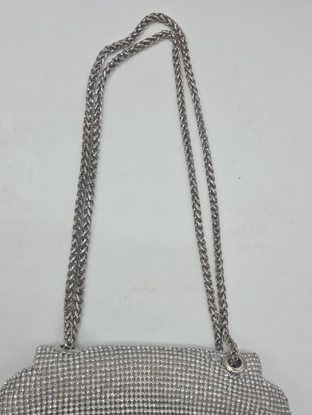 Silver Crystal Chain Shoulder Bag Or Cross Body Bag - Picture 16 of 16